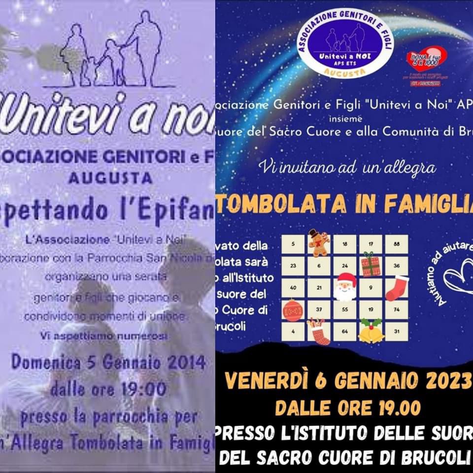 Tombolata in famiglia 6 Gennaio 2023 “Istituto del Sacro Cuore di Gesù Brucoli”